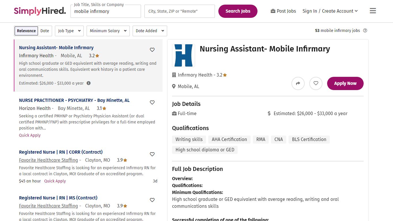 20 Best mobile infirmary jobs (Hiring Now!) | SimplyHired